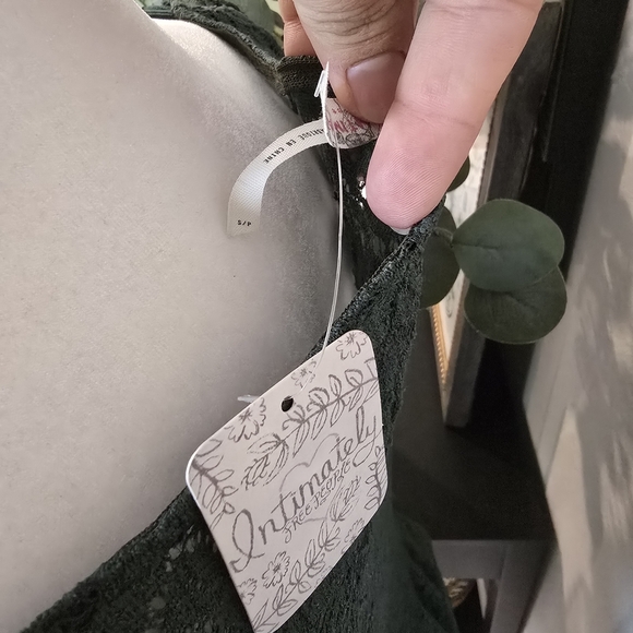 Free People Green V-Neck Fit and Flare Long Sleeve Dress - Picture 6 of 7